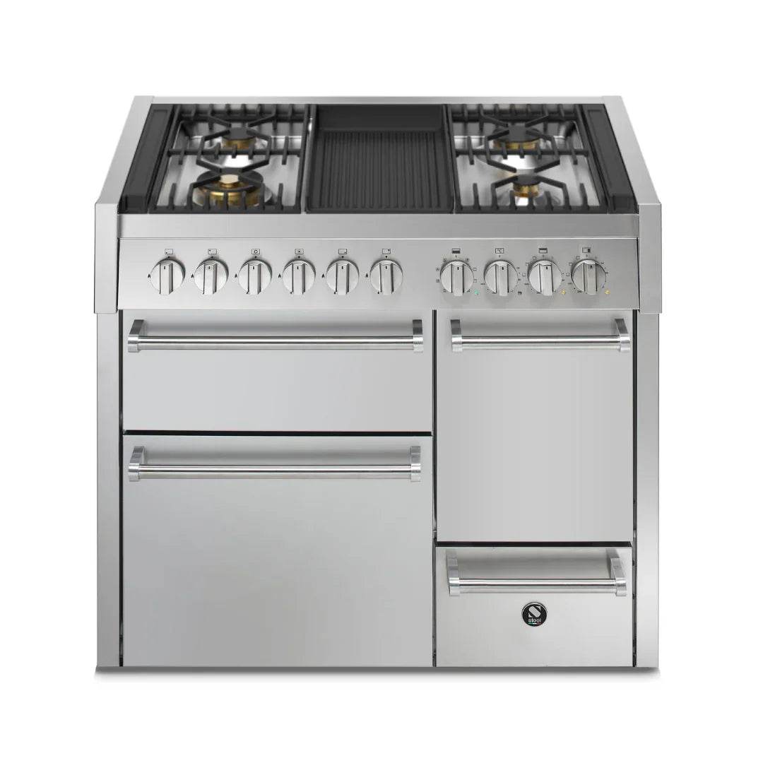 STEEL Cucine Genesi 100 cm - Triple Ovens - Carvers Interiors - Cookers and Bathroom Showroom Wolverhampton