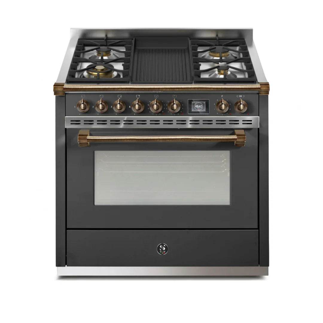 STEEL Cucine Ascot 90 cm - Mixed Hobs - Carvers Interiors - Cookers and Bathroom Showroom Wolverhampton