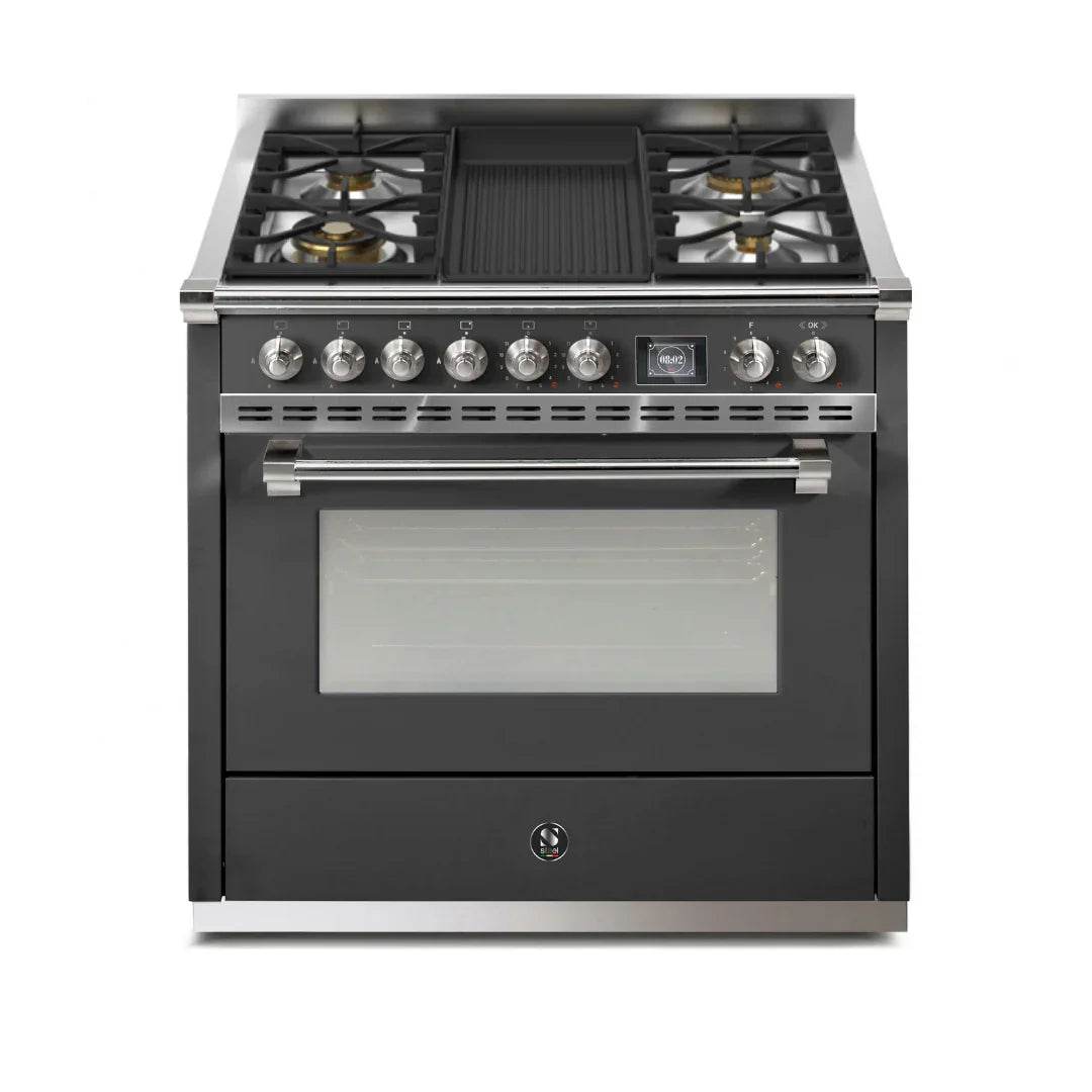 STEEL Cucine Ascot 90 cm - Mixed Hobs - Carvers Interiors - Cookers and Bathroom Showroom Wolverhampton