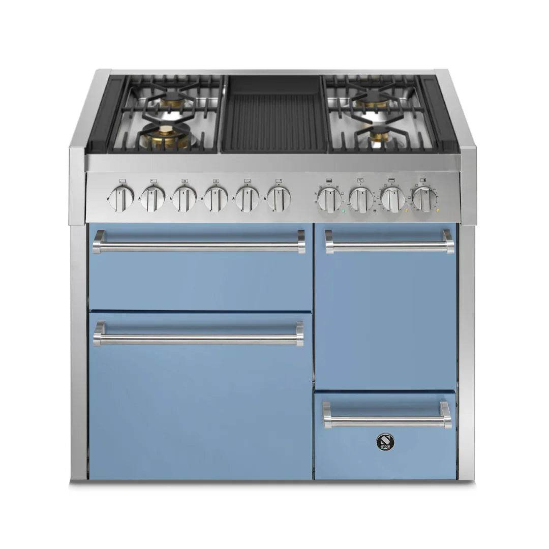 STEEL Cucine Genesi 100 cm - Triple Ovens - Carvers Interiors - Cookers and Bathroom Showroom Wolverhampton