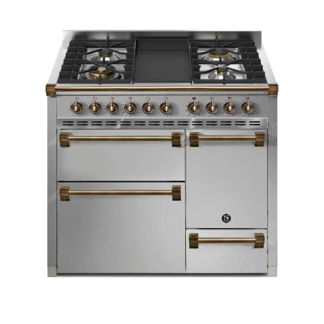 STEEL Cucine Ascot 100/3 - Solid Door - Mixed Hobs - Carvers Interiors - Cookers and Bathroom Showroom Wolverhampton