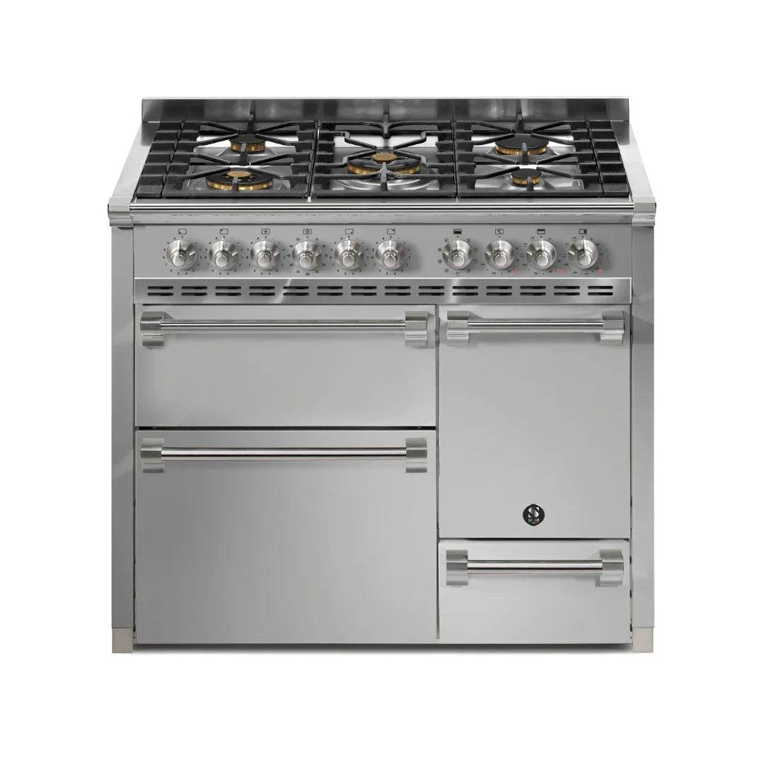 STEEL Cucine Ascot 100/3 - Solid Door - Gas Fuel - Carvers Interiors - Cookers and Bathroom Showroom Wolverhampton