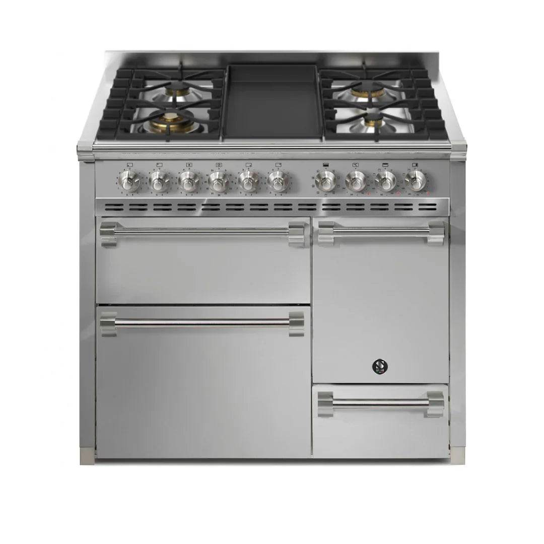 STEEL Cucine Ascot 100/3 - Solid Door - Mixed Hobs - Carvers Interiors - Cookers and Bathroom Showroom Wolverhampton