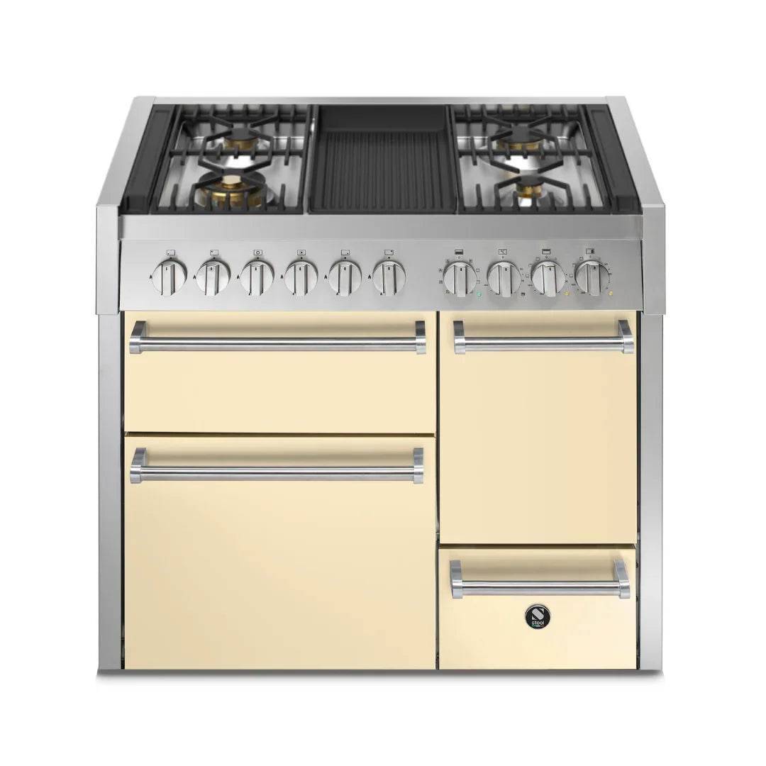 STEEL Cucine Genesi 100 cm - Triple Ovens - Carvers Interiors - Cookers and Bathroom Showroom Wolverhampton