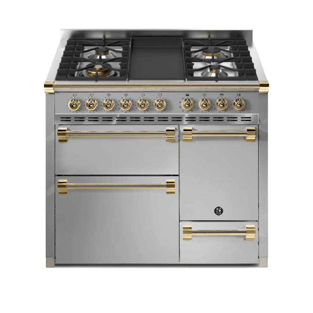 STEEL Cucine Ascot 100/3 - Solid Door - Mixed Hobs - Carvers Interiors - Cookers and Bathroom Showroom Wolverhampton