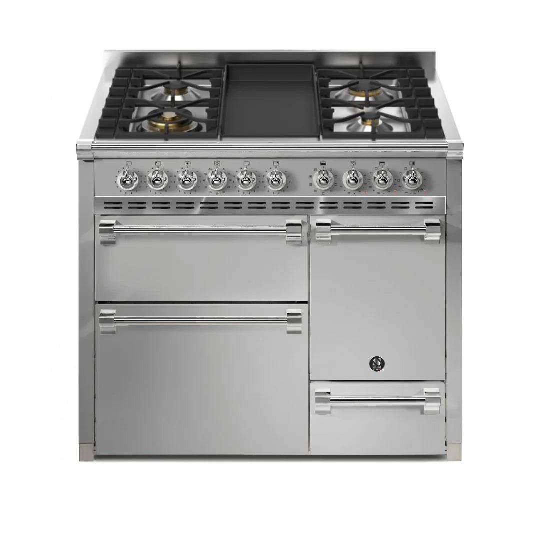 STEEL Cucine Ascot 100/3 - Solid Door - Mixed Hobs - Carvers Interiors - Cookers and Bathroom Showroom Wolverhampton