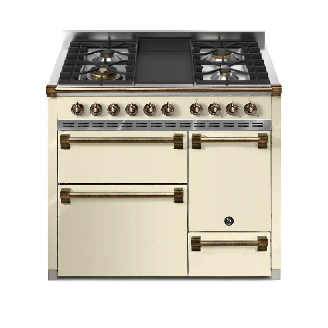 STEEL Cucine Ascot 100/3 - Solid Door - Mixed Hobs - Carvers Interiors - Cookers and Bathroom Showroom Wolverhampton
