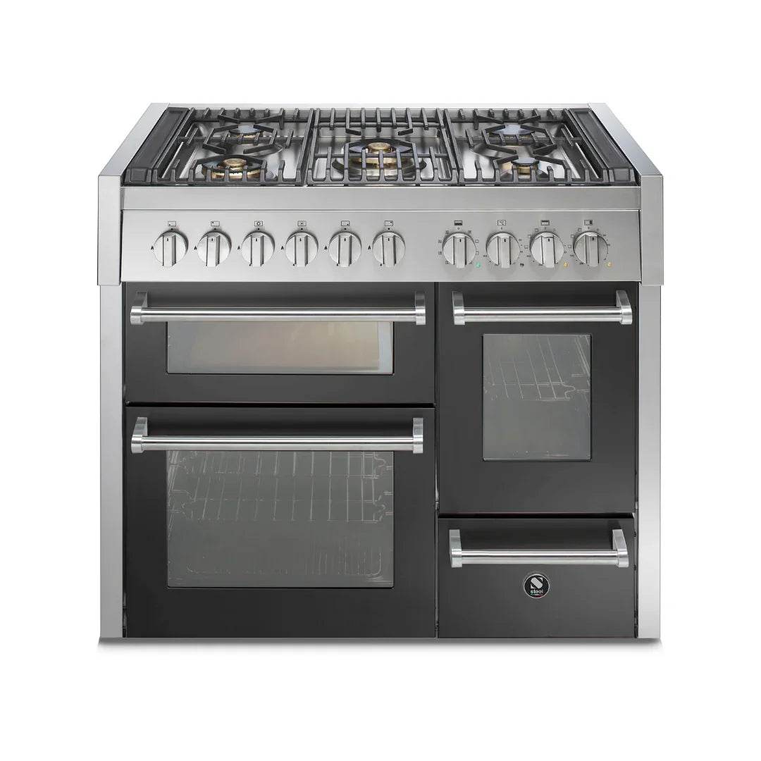 STEEL Cucine Genesi 100 cm - Triple Ovens - Carvers Interiors - Cookers and Bathroom Showroom Wolverhampton