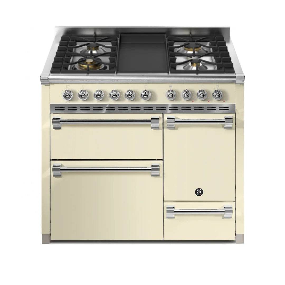 STEEL Cucine Ascot 100/3 - Solid Door - Mixed Hobs - Carvers Interiors - Cookers and Bathroom Showroom Wolverhampton