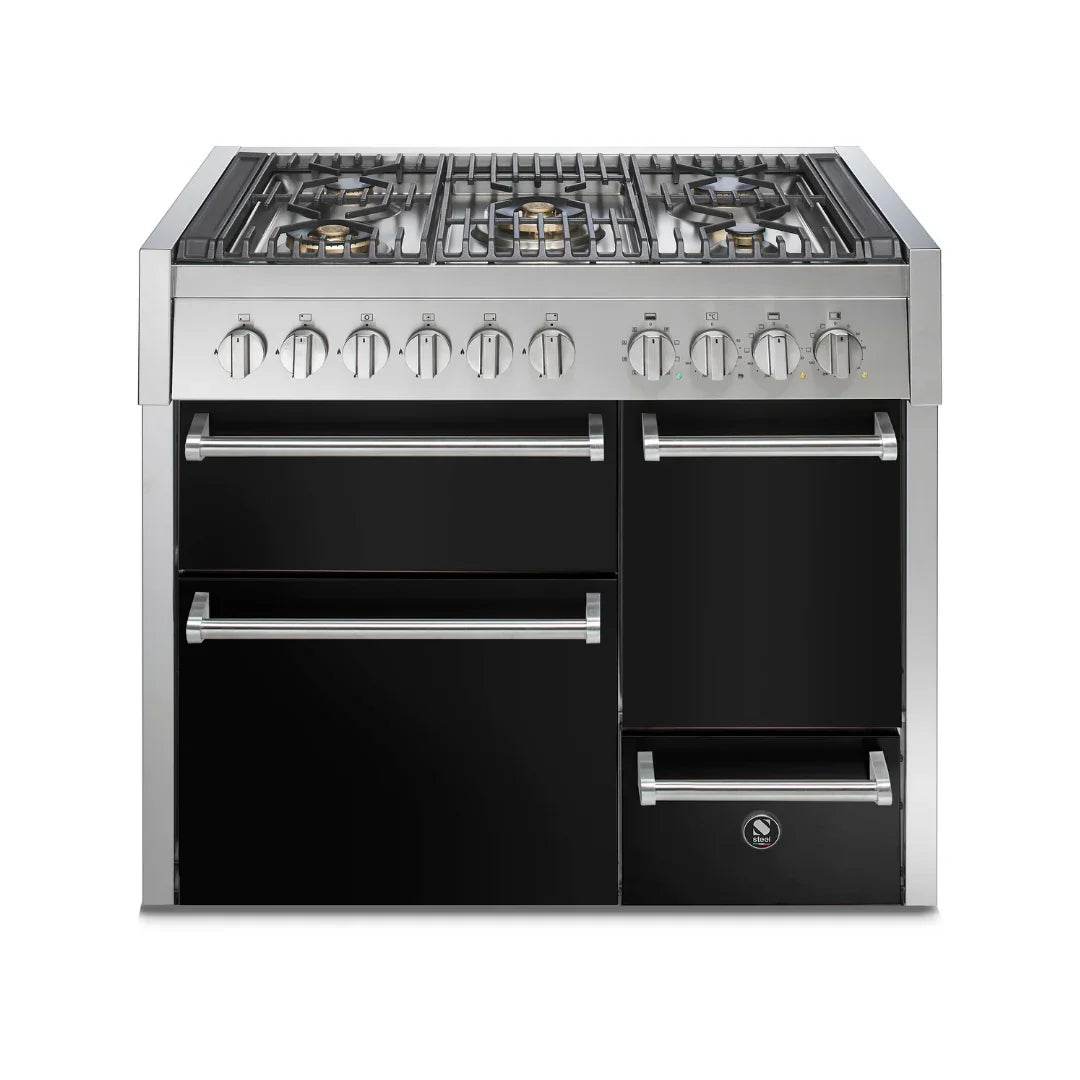 STEEL Cucine Genesi 100 cm - Triple Ovens - Carvers Interiors - Cookers and Bathroom Showroom Wolverhampton
