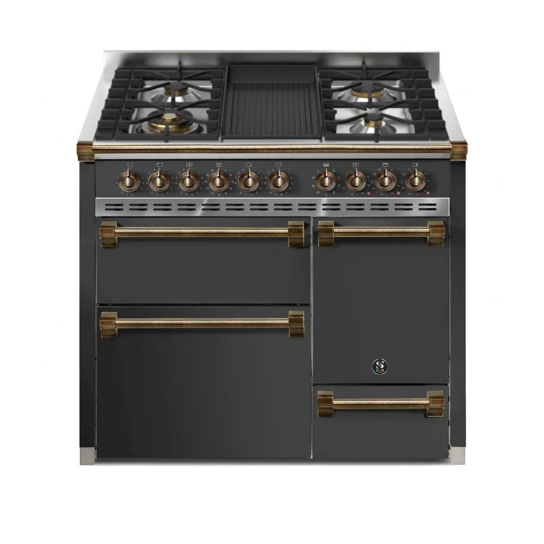 STEEL Cucine Ascot 100/3 - Solid Door - Mixed Hobs - Carvers Interiors - Cookers and Bathroom Showroom Wolverhampton