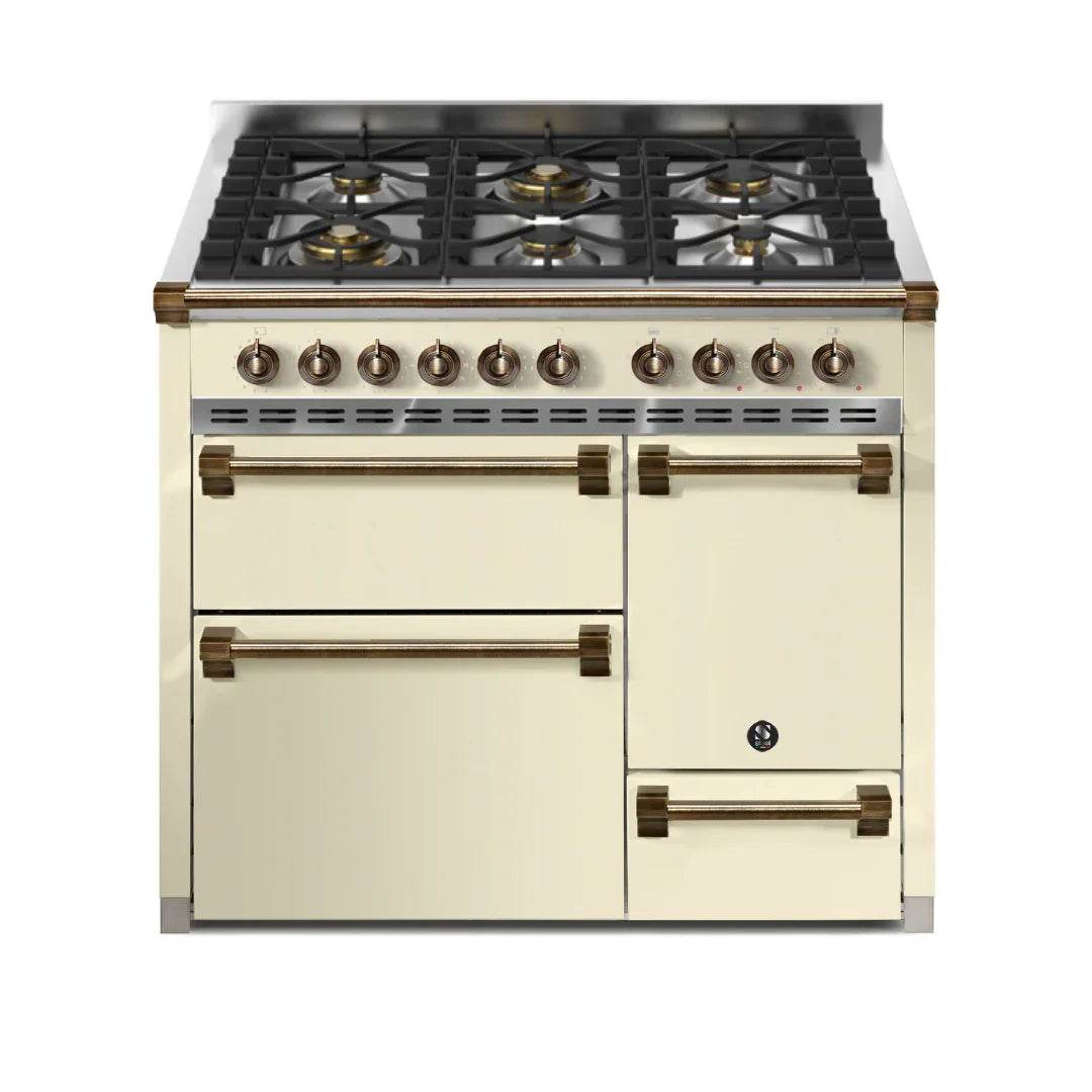 STEEL Cucine Ascot 100/3 - Solid Door - Gas Fuel - Carvers Interiors - Cookers and Bathroom Showroom Wolverhampton