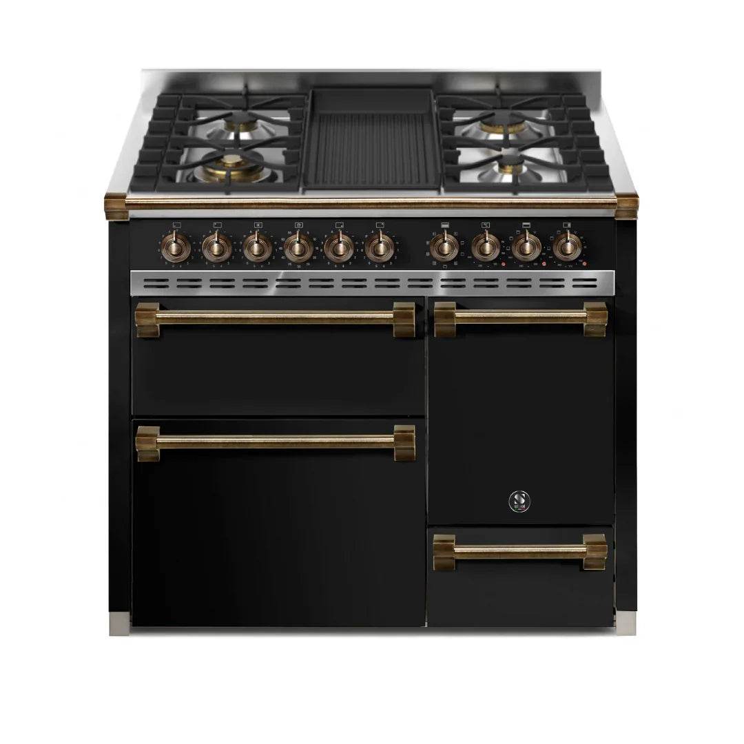 STEEL Cucine Ascot 100/3 - Solid Door - Mixed Hobs - Carvers Interiors - Cookers and Bathroom Showroom Wolverhampton