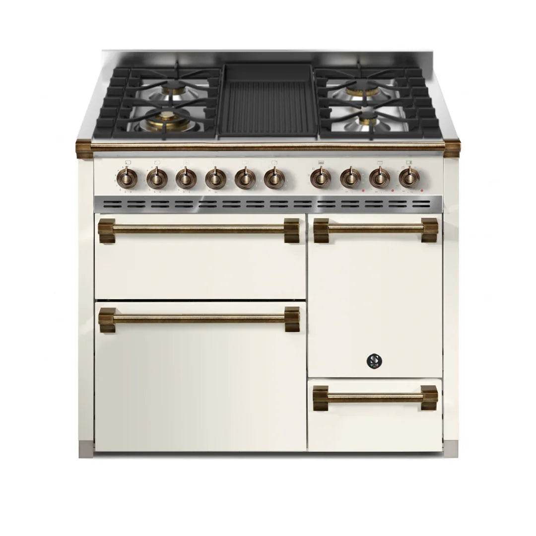 STEEL Cucine Ascot 100/3 - Solid Door - Mixed Hobs - Carvers Interiors - Cookers and Bathroom Showroom Wolverhampton