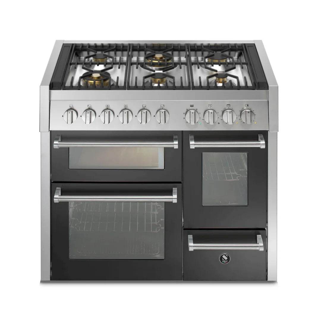 STEEL Cucine Genesi 100 cm - Triple Ovens - Carvers Interiors - Cookers and Bathroom Showroom Wolverhampton
