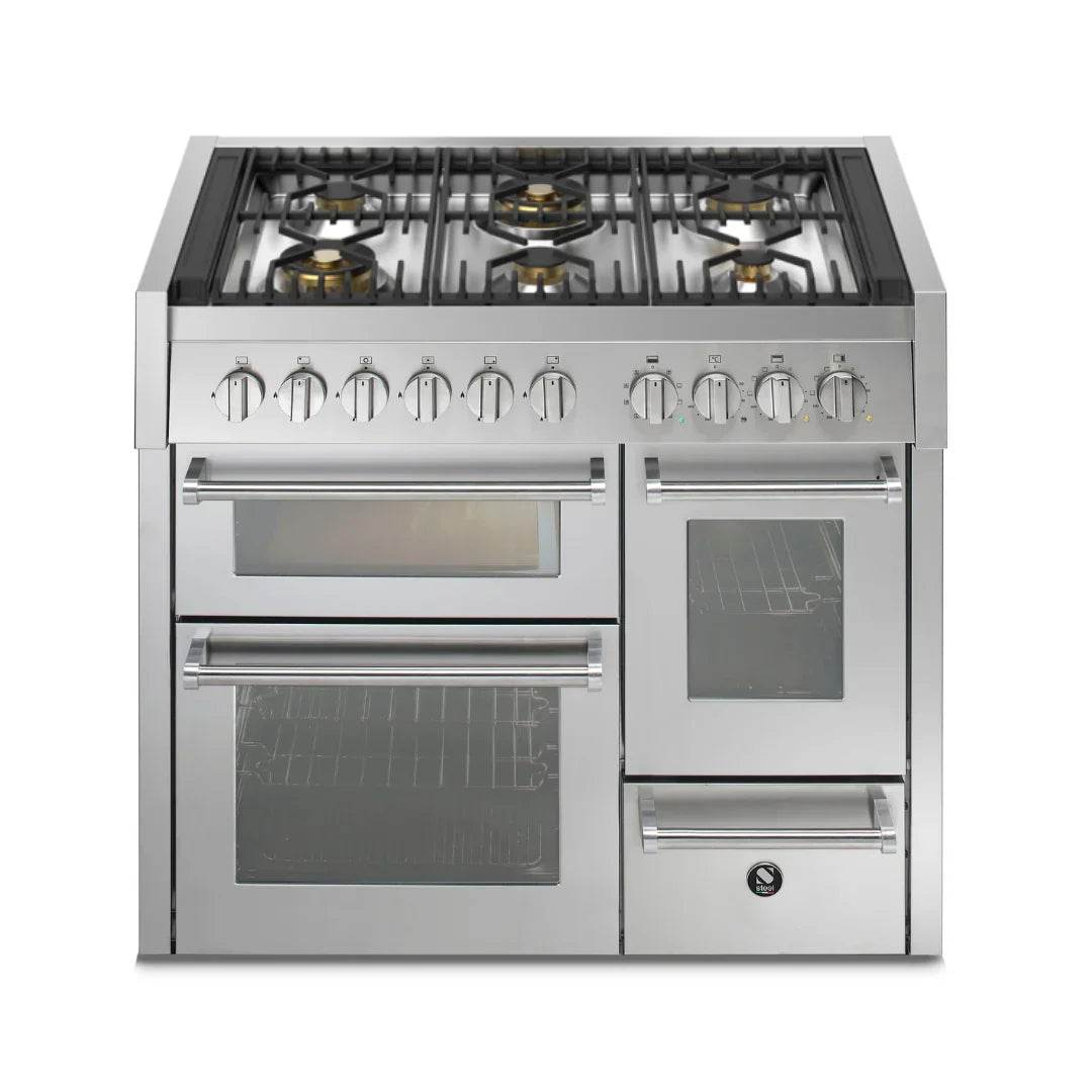 STEEL Cucine Genesi 100 cm - Triple Ovens - Carvers Interiors - Cookers and Bathroom Showroom Wolverhampton
