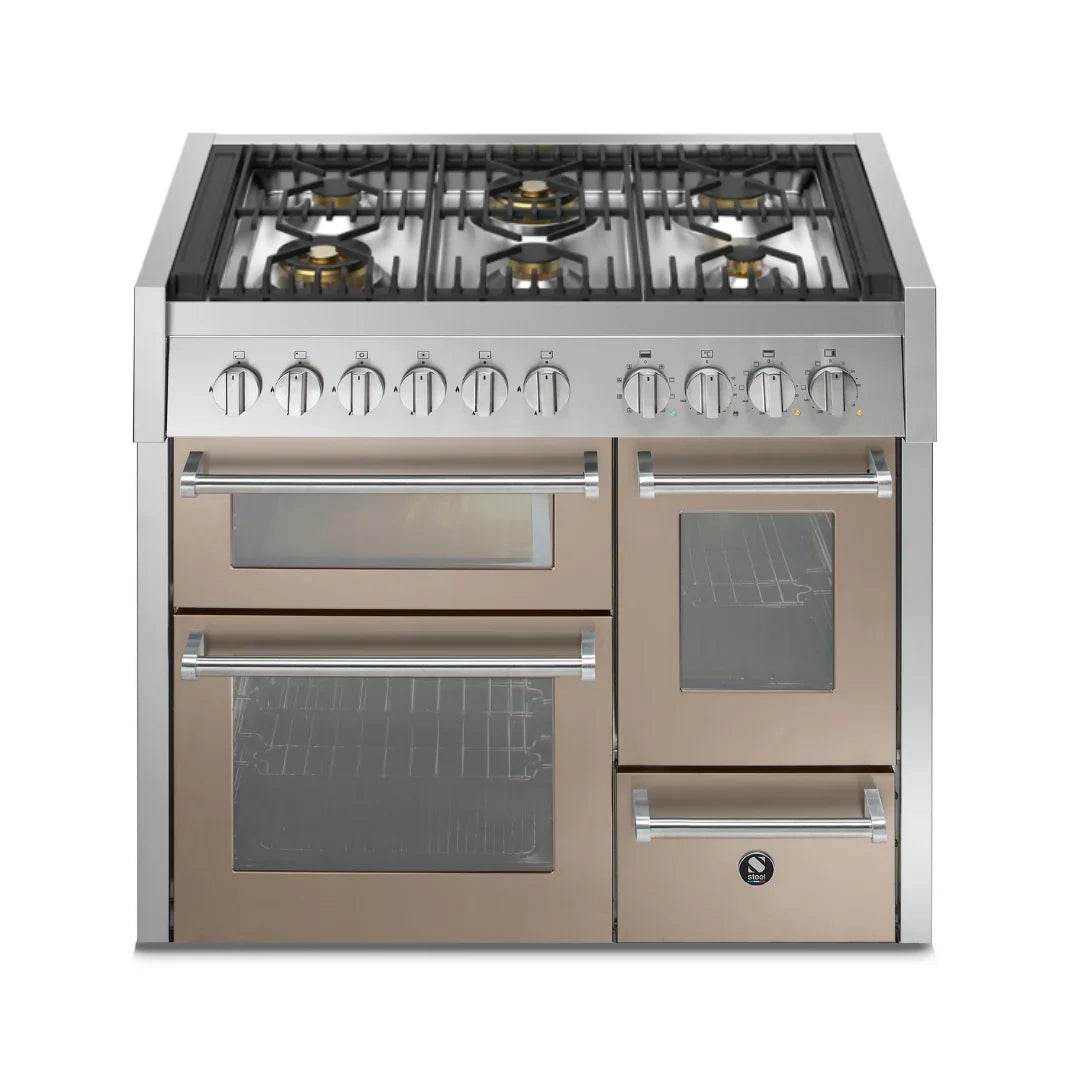 STEEL Cucine Genesi 100 cm - Triple Ovens - Carvers Interiors - Cookers and Bathroom Showroom Wolverhampton