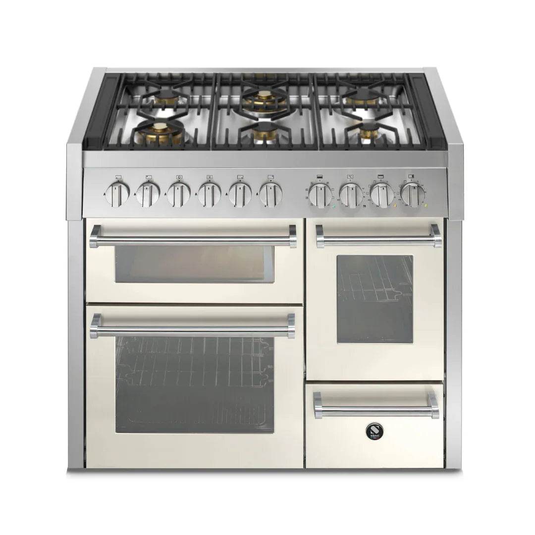 STEEL Cucine Genesi 100 cm - Triple Ovens - Carvers Interiors - Cookers and Bathroom Showroom Wolverhampton