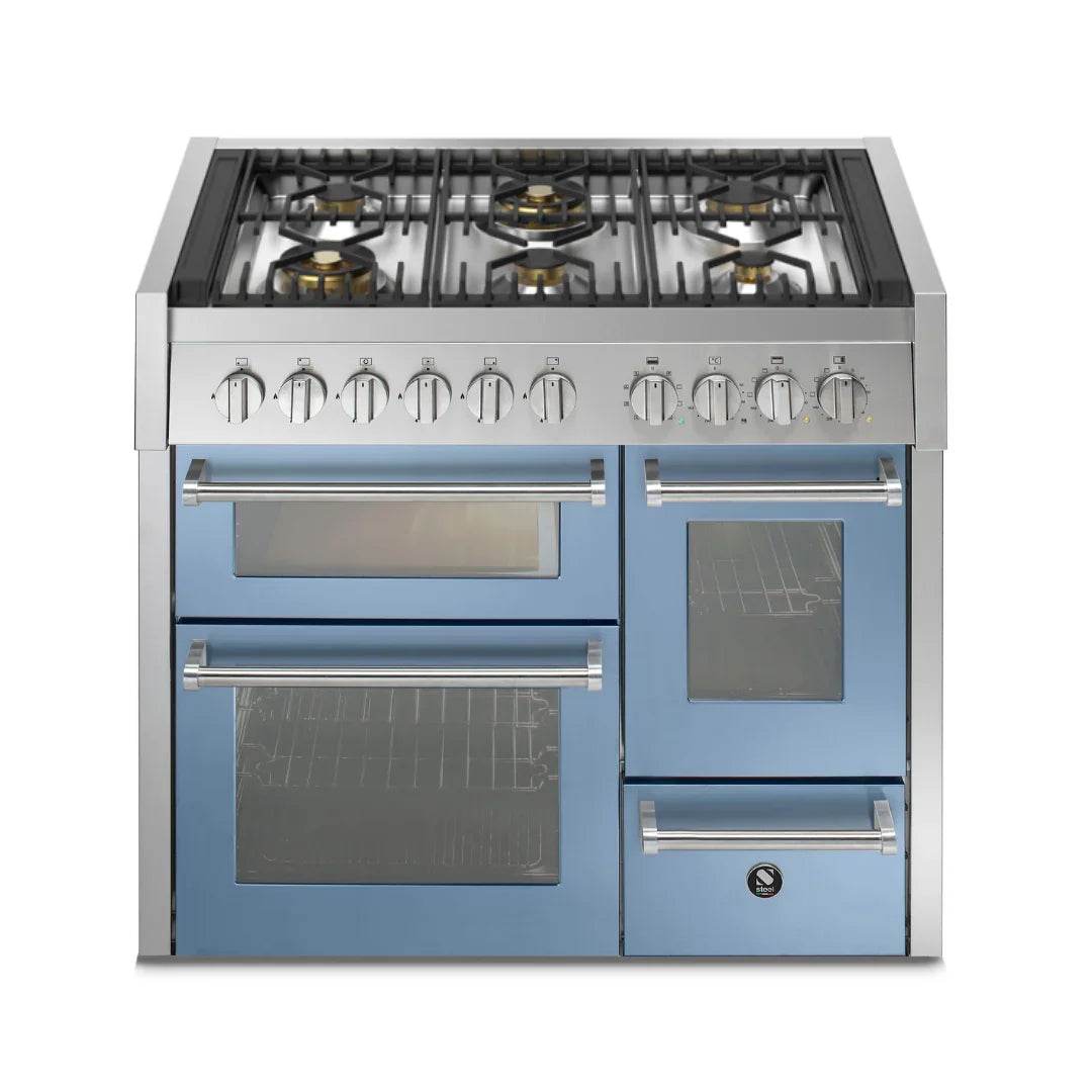 STEEL Cucine Genesi 100 cm - Triple Ovens - Carvers Interiors - Cookers and Bathroom Showroom Wolverhampton