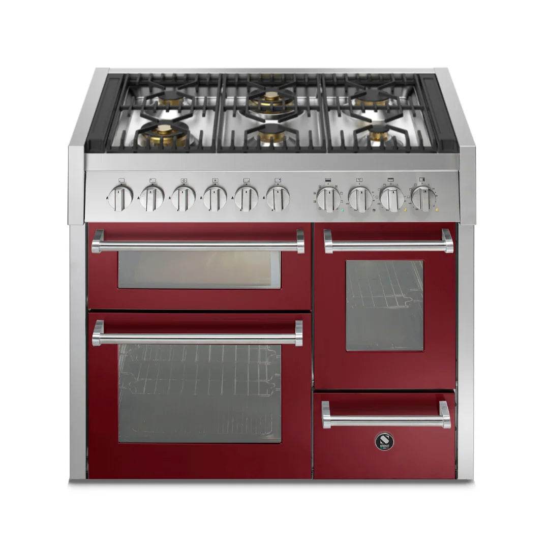 STEEL Cucine Genesi 100 cm - Triple Ovens - Carvers Interiors - Cookers and Bathroom Showroom Wolverhampton