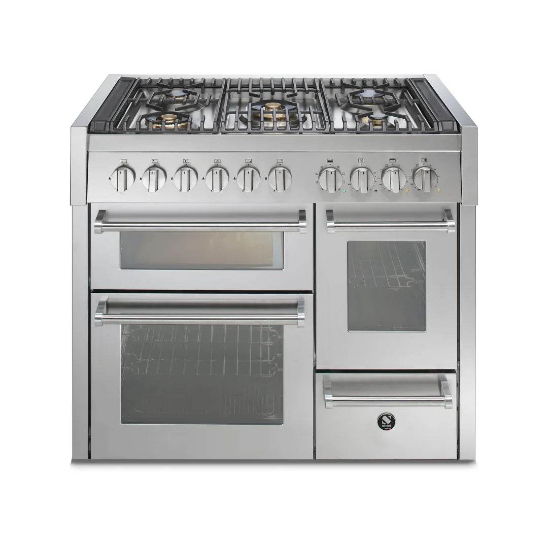 STEEL Cucine Genesi 100 cm - Triple Ovens - Carvers Interiors - Cookers and Bathroom Showroom Wolverhampton