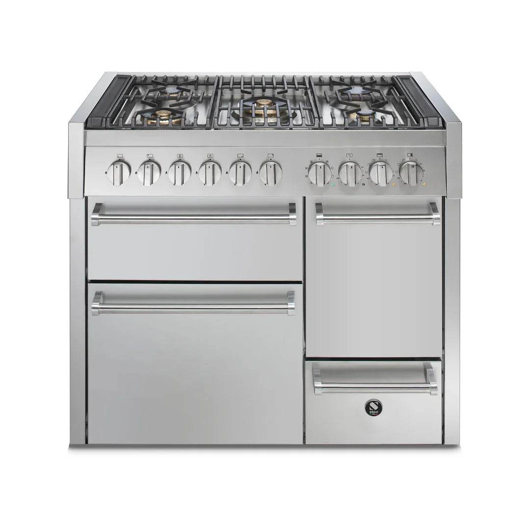STEEL Cucine Genesi 100 cm - Triple Ovens - Carvers Interiors - Cookers and Bathroom Showroom Wolverhampton