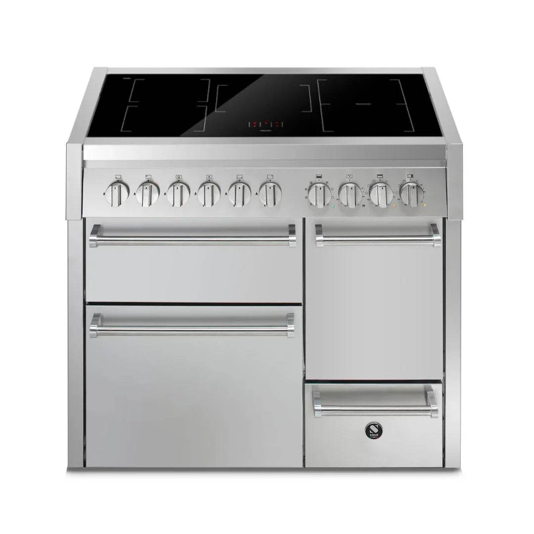 STEEL Cucine Genesi 100 cm - Triple Ovens - Carvers Interiors - Cookers and Bathroom Showroom Wolverhampton