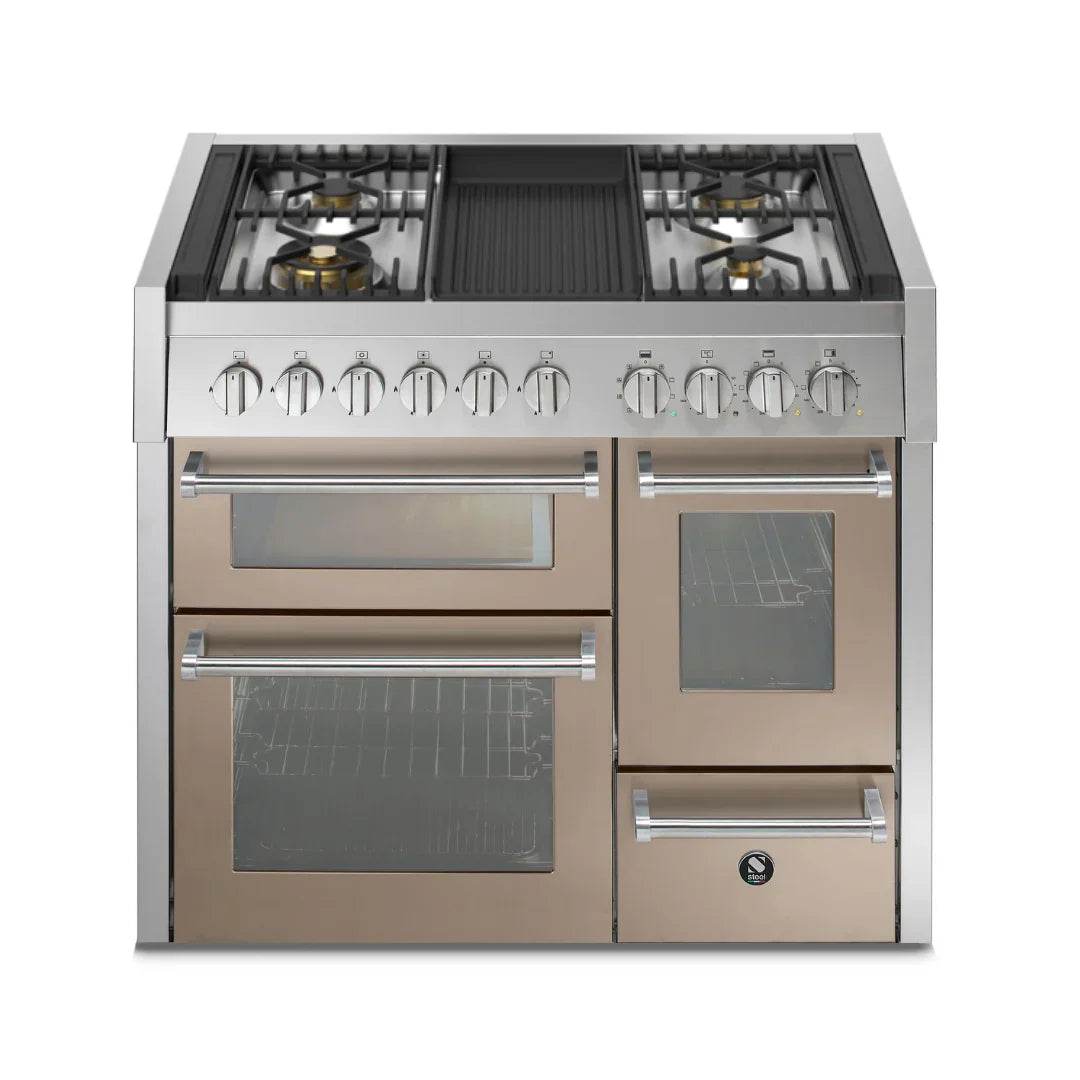 STEEL Cucine Genesi 100 cm - Triple Ovens - Carvers Interiors - Cookers and Bathroom Showroom Wolverhampton