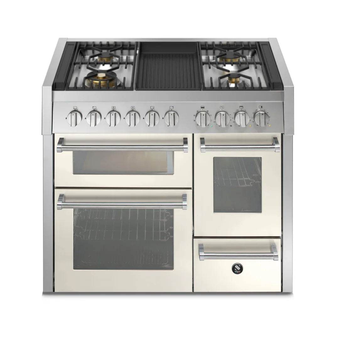 STEEL Cucine Genesi 100 cm - Triple Ovens - Carvers Interiors - Cookers and Bathroom Showroom Wolverhampton