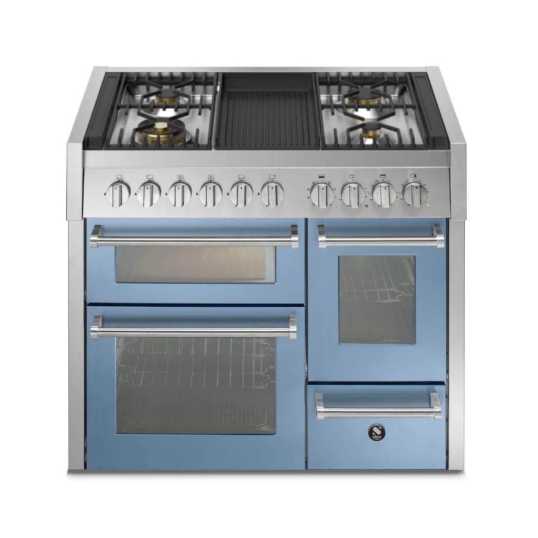STEEL Cucine Genesi 100 cm - Triple Ovens - Carvers Interiors - Cookers and Bathroom Showroom Wolverhampton