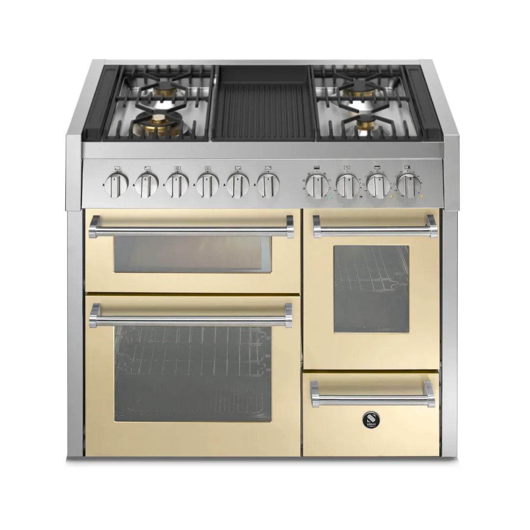 STEEL Cucine Genesi 100 cm - Triple Ovens - Carvers Interiors - Cookers and Bathroom Showroom Wolverhampton