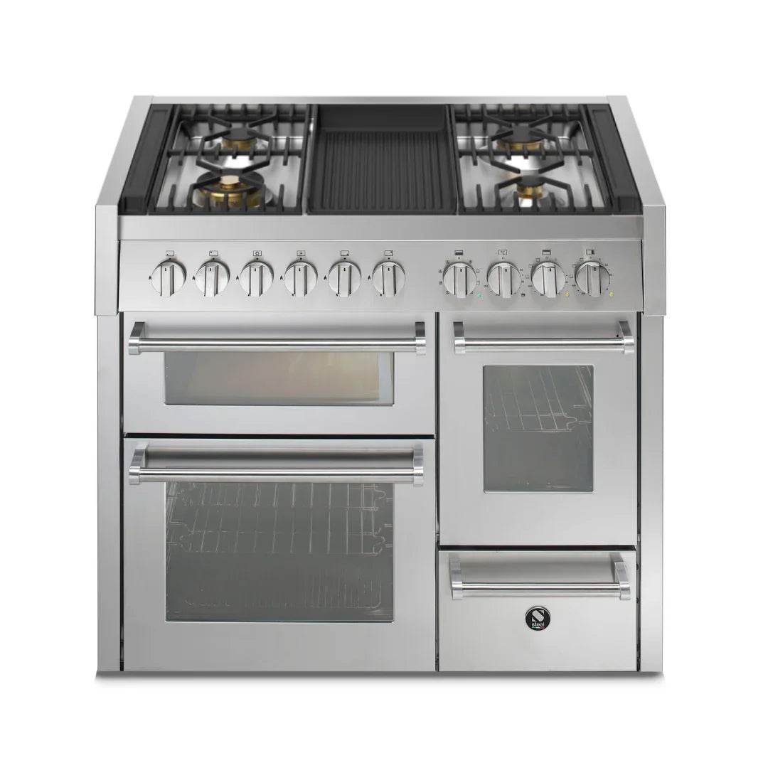 STEEL Cucine Genesi 100 cm - Triple Ovens - Carvers Interiors - Cookers and Bathroom Showroom Wolverhampton