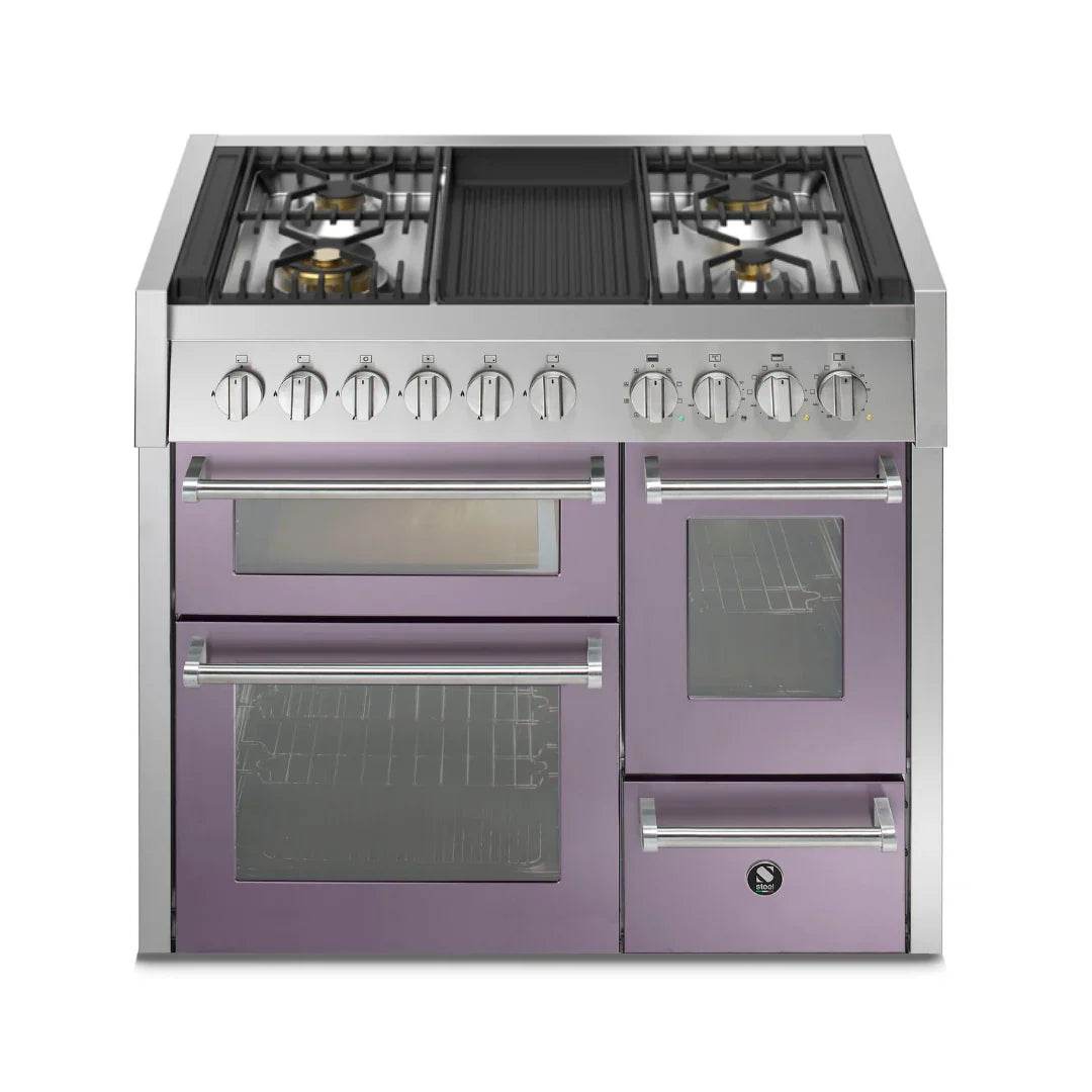 STEEL Cucine Genesi 100 cm - Triple Ovens - Carvers Interiors - Cookers and Bathroom Showroom Wolverhampton