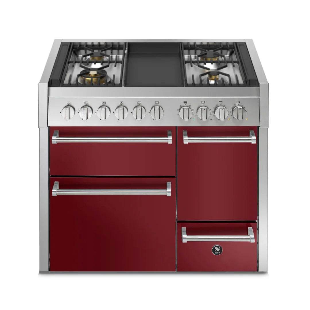 STEEL Cucine Genesi 100 cm - Triple Ovens - Carvers Interiors - Cookers and Bathroom Showroom Wolverhampton