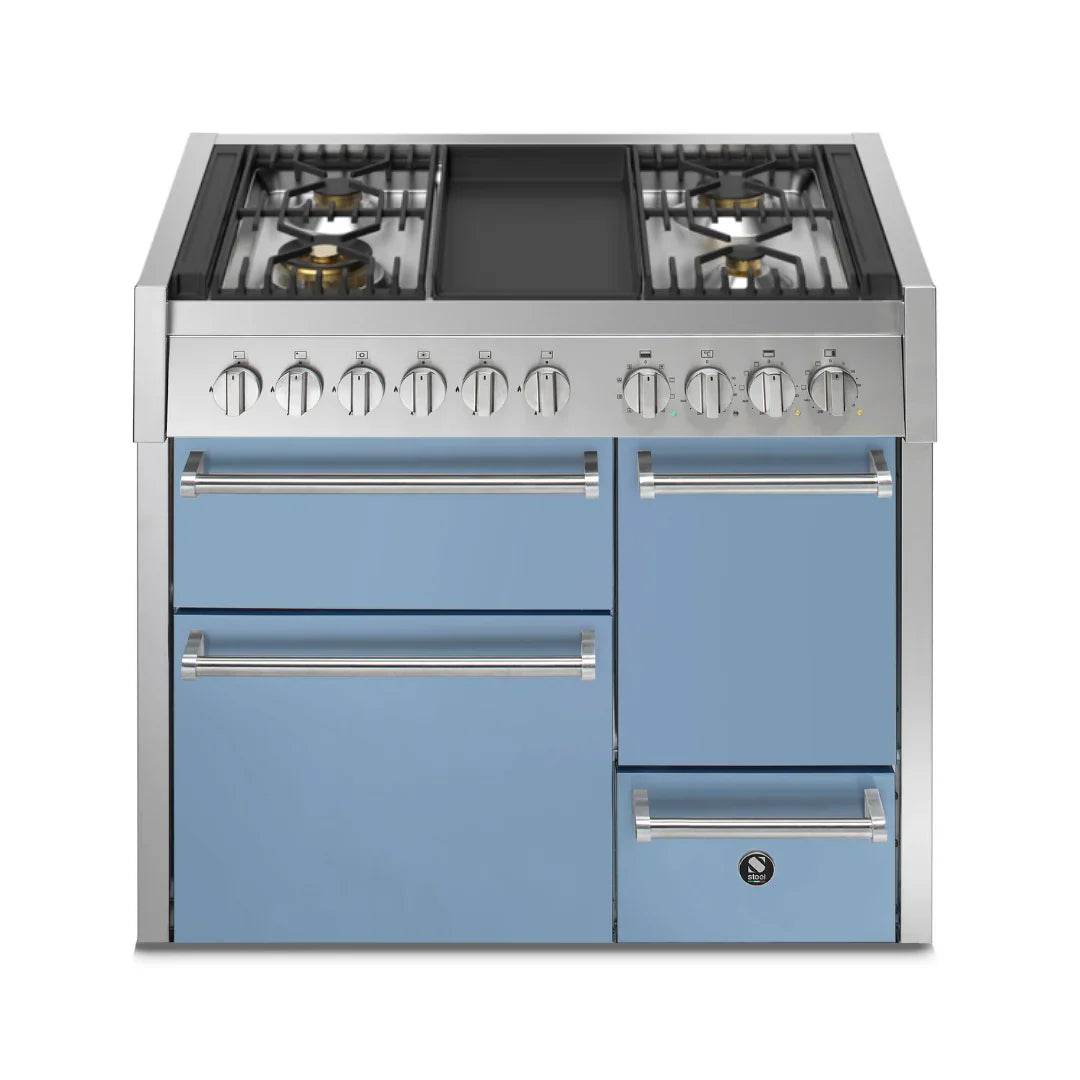 STEEL Cucine Genesi 100 cm - Triple Ovens - Carvers Interiors - Cookers and Bathroom Showroom Wolverhampton
