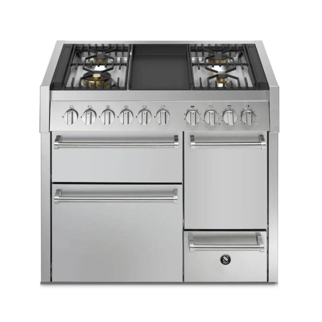 STEEL Cucine Genesi 100 cm - Triple Ovens - Carvers Interiors - Cookers and Bathroom Showroom Wolverhampton