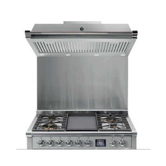 Stainless Steel Hood Splashback — Ascot