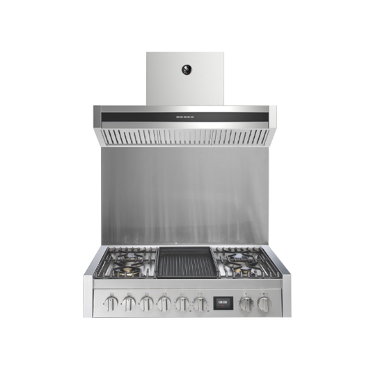 Stainless Steel Hood Splashback — Genesi & Enfasi