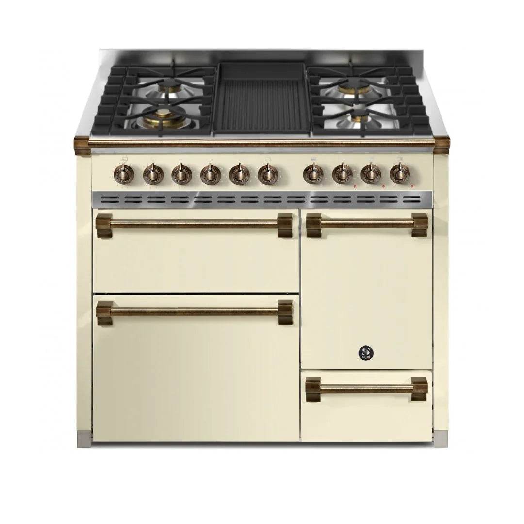 STEEL Cucine Ascot 100/3 - Solid Door - Mixed Hobs - Carvers Interiors - Cookers and Bathroom Showroom Wolverhampton
