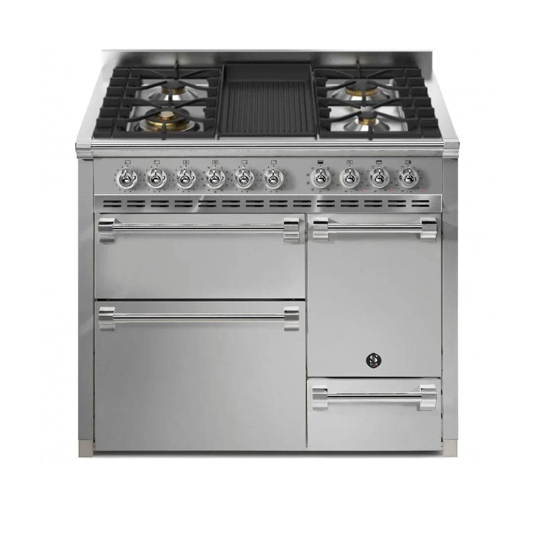 STEEL Cucine Ascot 100/3 - Solid Door - Mixed Hobs - Carvers Interiors - Cookers and Bathroom Showroom Wolverhampton