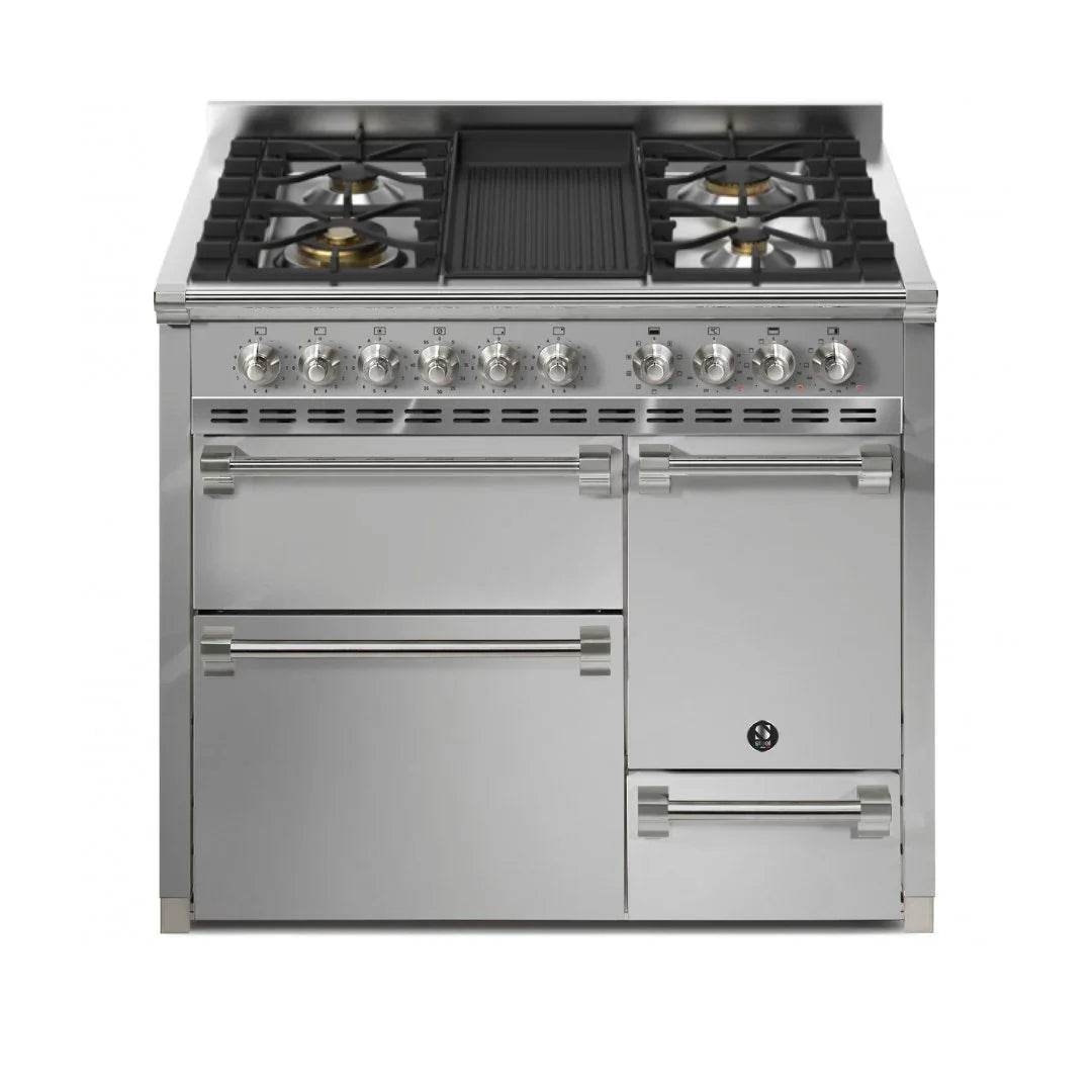 STEEL Cucine Ascot 100/3 - Solid Door - Mixed Hobs - Carvers Interiors - Cookers and Bathroom Showroom Wolverhampton