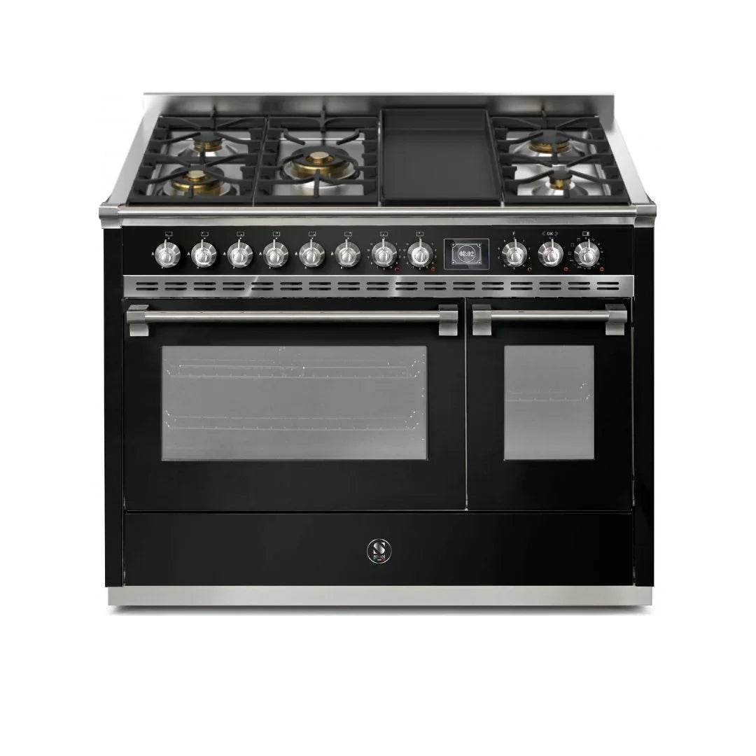 STEEL Cucine Ascot 120 cm - 5 Burners - Gas Fuel - Carvers Interiors - Cookers and Bathroom Showroom Wolverhampton