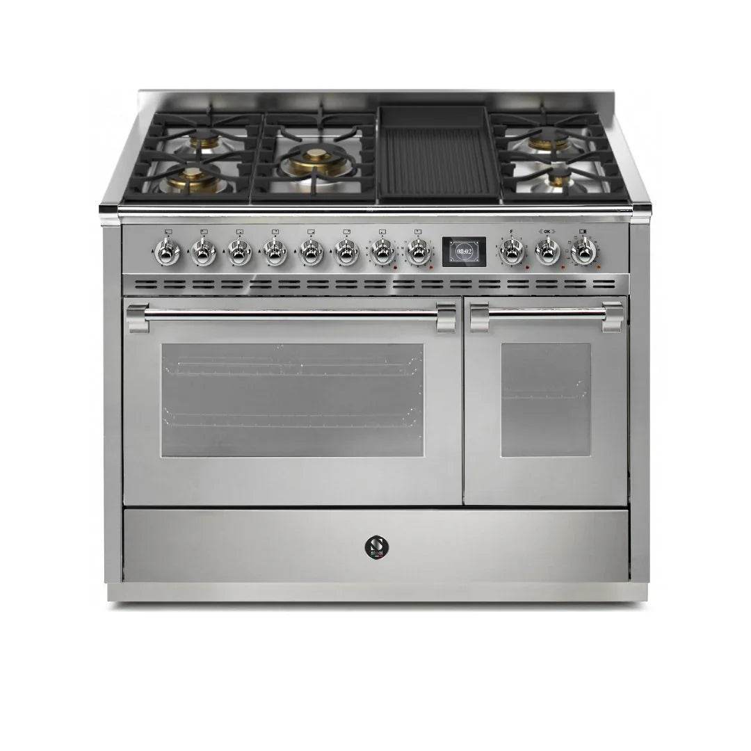 STEEL Cucine Ascot 120 cm - 5 Burners - Gas Fuel - Carvers Interiors - Cookers and Bathroom Showroom Wolverhampton