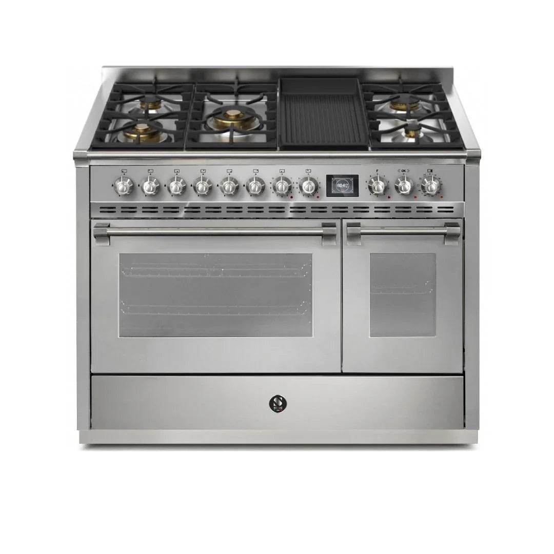 STEEL Cucine Ascot 120 cm - 5 Burners - Gas Fuel - Carvers Interiors - Cookers and Bathroom Showroom Wolverhampton