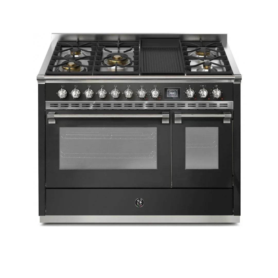 STEEL Cucine Ascot 120 cm - 5 Burners - Gas Fuel - Carvers Interiors - Cookers and Bathroom Showroom Wolverhampton