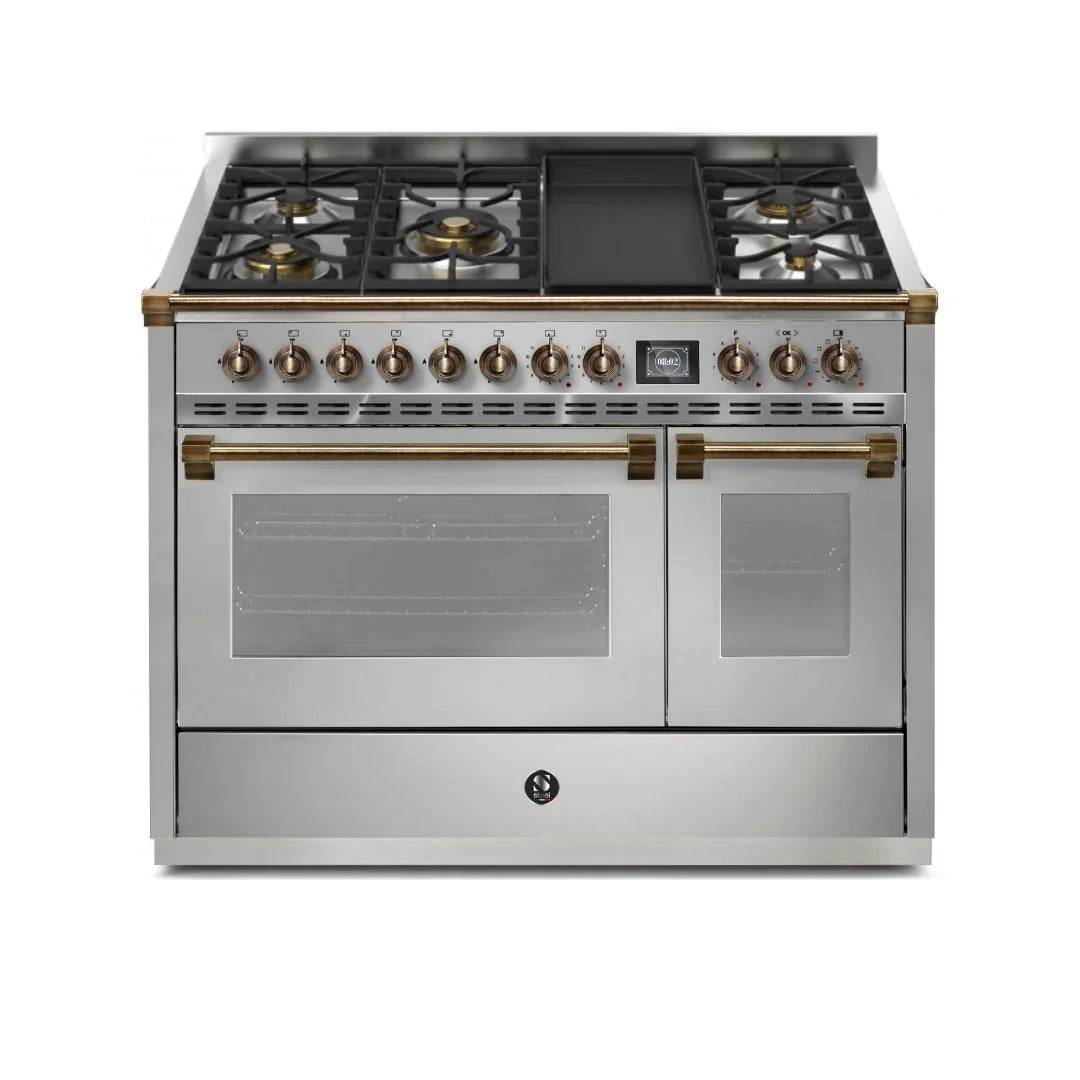 STEEL Cucine Ascot 120 cm - 5 Burners - Gas Fuel - Carvers Interiors - Steel Cucine