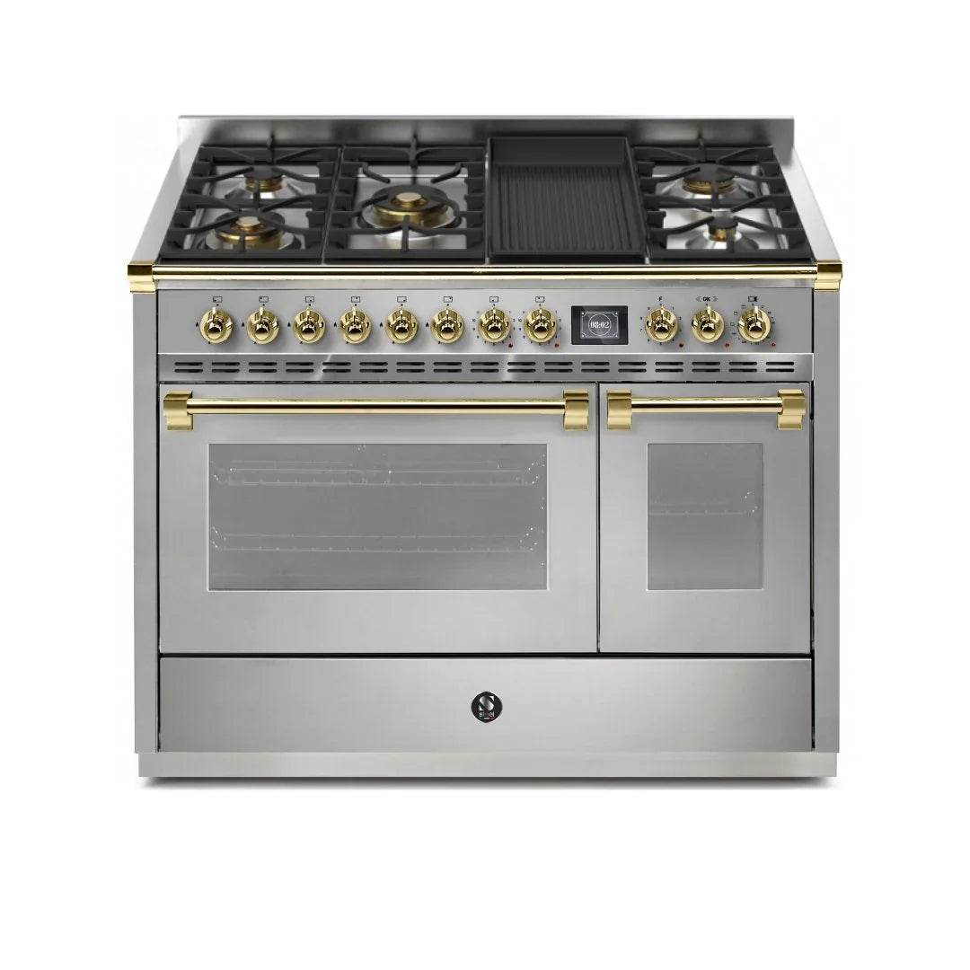 STEEL Cucine Ascot 120 cm - 5 Burners - Gas Fuel - Carvers Interiors - Steel Cucine