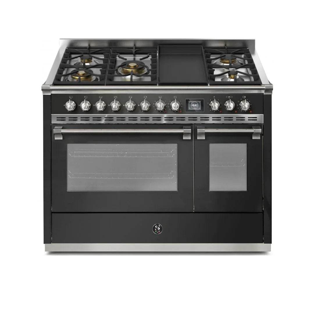 STEEL Cucine Ascot 120 cm - 5 Burners - Gas Fuel - Carvers Interiors - Cookers and Bathroom Showroom Wolverhampton