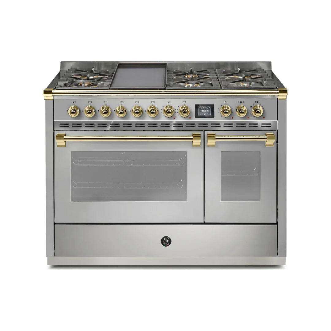 STEEL Cucine Ascot 120 cm - 6 Burners - Gas Fuel - Carvers Interiors - Steel Cucine