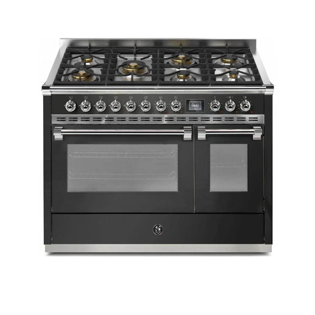 STEEL Cucine Ascot 120 cm - 7 Burners - Gas Fuel - Carvers Interiors - Cookers and Bathroom Showroom Wolverhampton